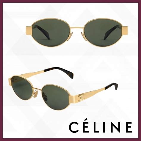 celine sunglasses metal triomphe|celine triomphe oval metal sunglasses.